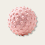 Balle de massage pieds en TPR rose avec picots, idéale pour soulager la fasciite plantaire