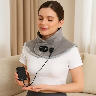 Coussin massant chauffant pour épaules et nuque