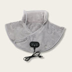 Coussin massant chauffant pour la nuque et les épaules en tissu doux, avec commande intégrée