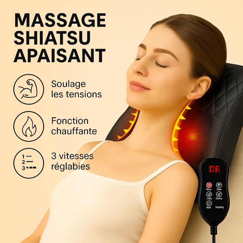 Coussin massant dos shiatsu apasisant