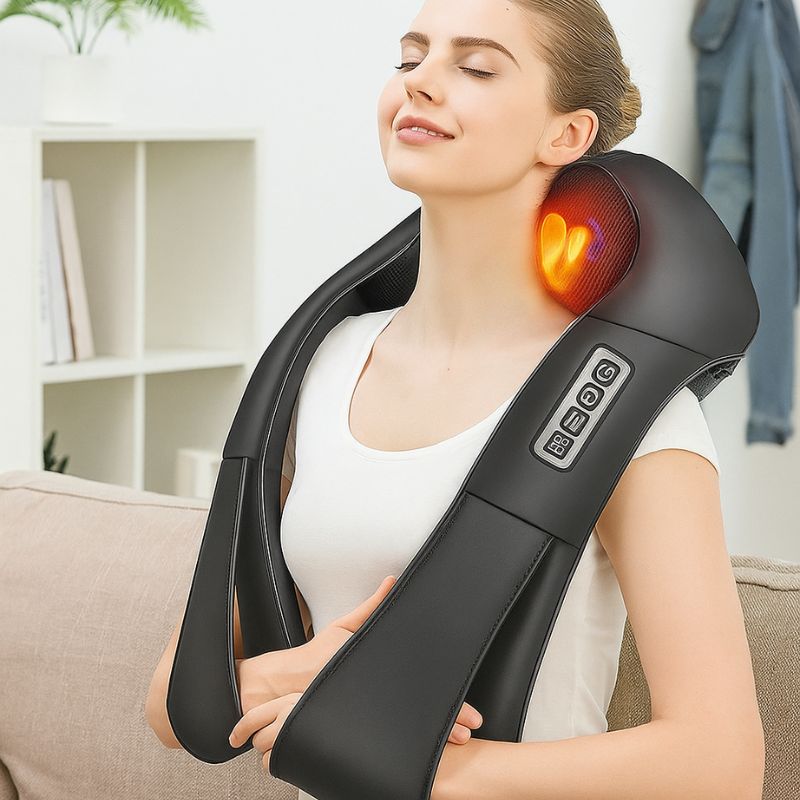 coussin massant shiatsu en utilisation