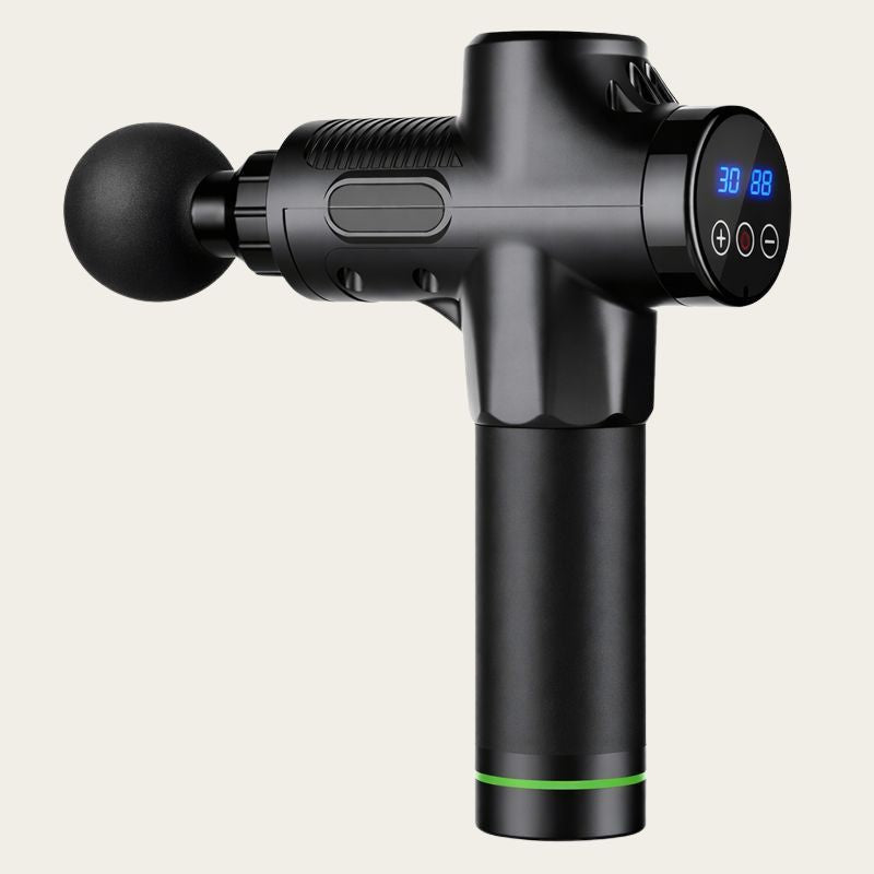 Pistolet de massage professionnel avec écran LED et tête ronde pour massage musculaire