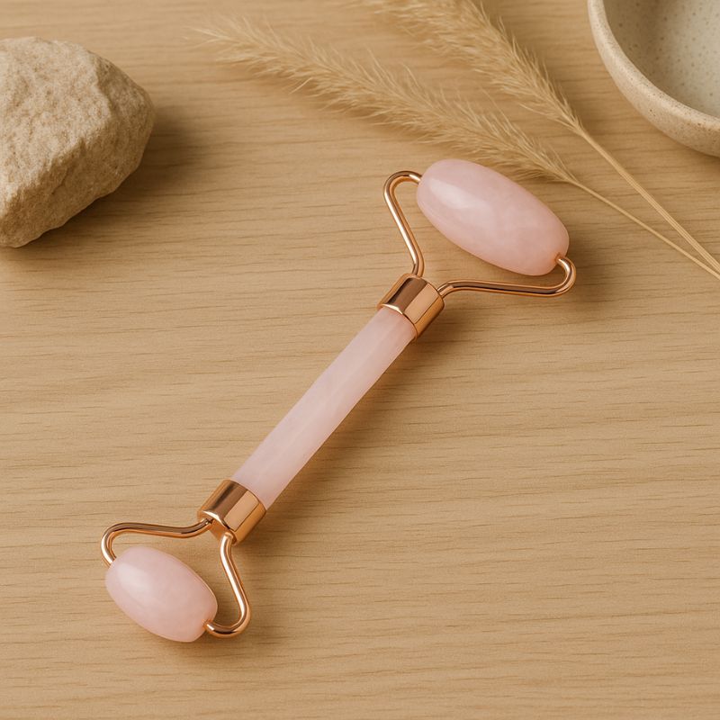 Roll on quartz rose vu du dessus