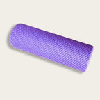 Rouleau massage jambe violet en mousse avec picots pour soulager les tensions musculaires