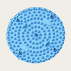 Tapis acupression pieds rond bleu 50 cm pour massage plantaire