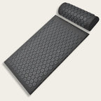 Tapis fleur de lotus gris avec picots fleurs