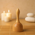 Ventouse en bois pour massage manuel dans un décor minimaliste spa
